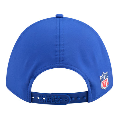 Buffalo Bills New Era 9FORTY 25 Classic Logo Sideline Hat In Blue - Back View