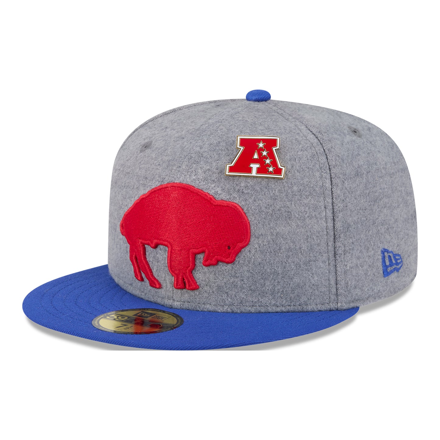 Buffalo Bills New Era 59FIFTY Classic Logo Wool Hat In Grey - Front Side View