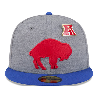 Buffalo Bills New Era 59FIFTY Classic Logo Wool Hat In Grey - Front View