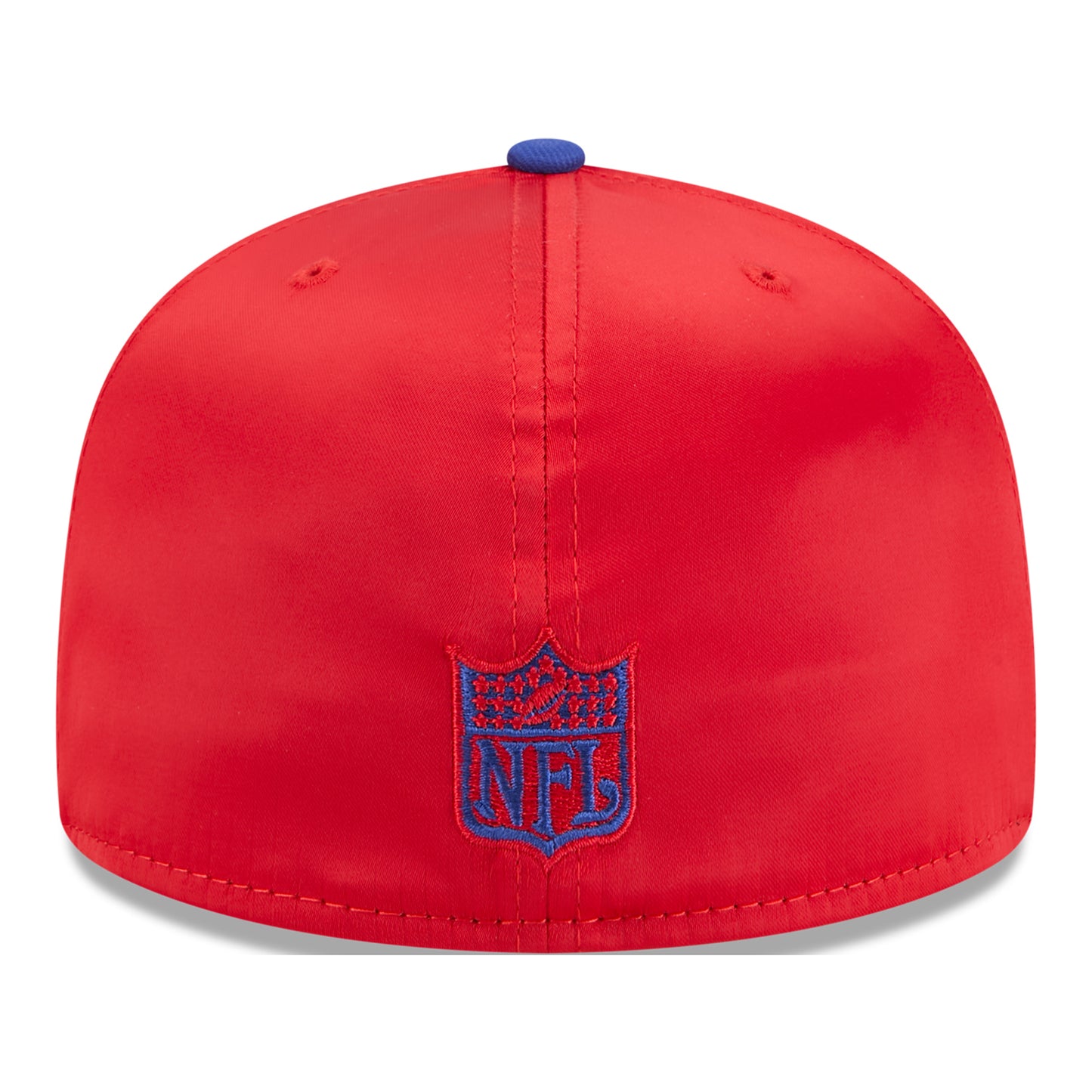 Buffalo Bills New Era 59FIFTY Classic Logo Satin Hat In Red - Back View