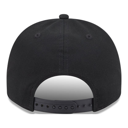 Buffalo Bills New Era 9FIFTY A-Frame Chainstitch Classic Logo Snapback In Black - Back View