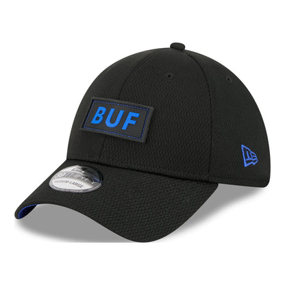 Buffalo Bills New Era 39THIRTY Buf Block Hat In Black - Front Side View