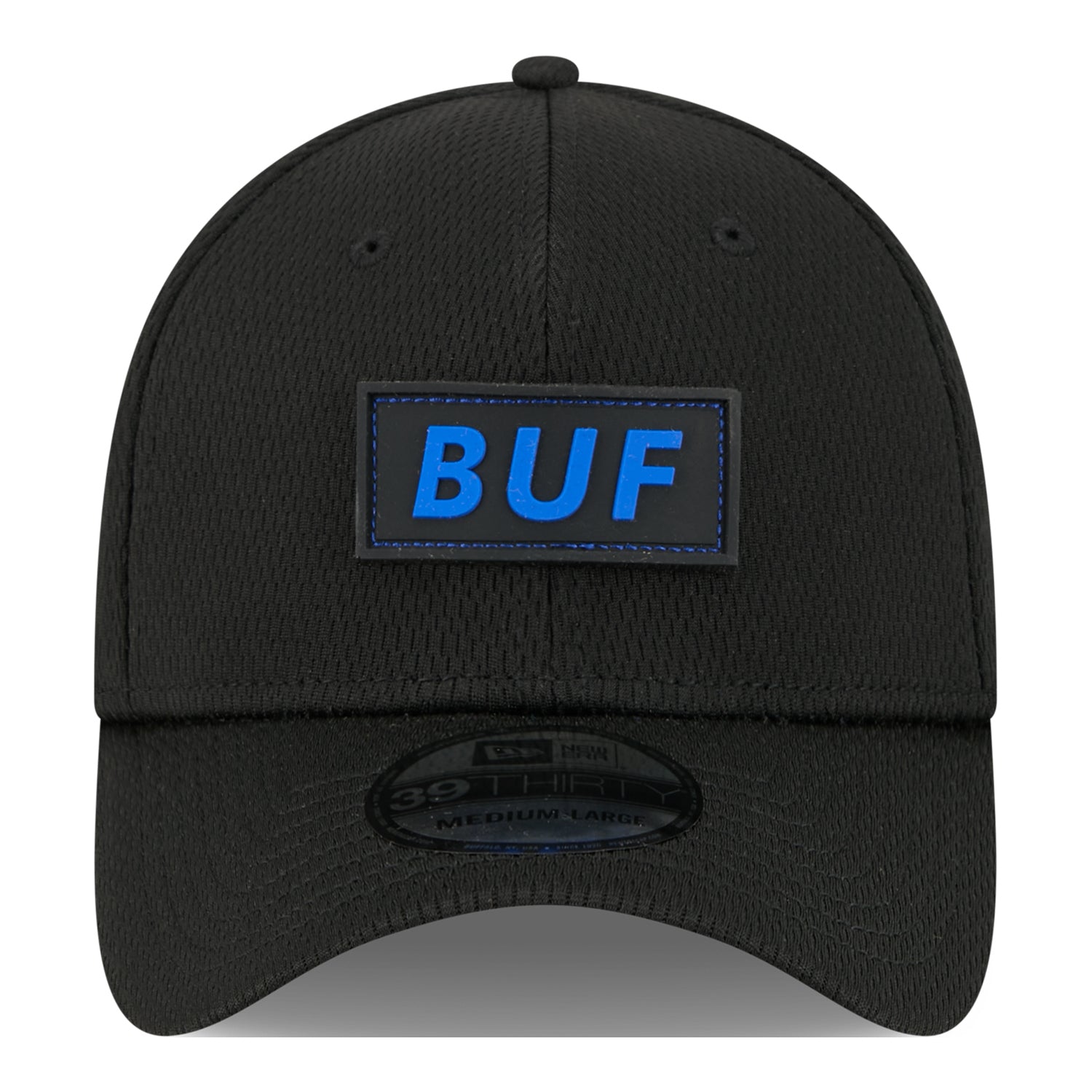 Buffalo Bills New Era 39THIRTY Buf Block Hat In Black - Front View