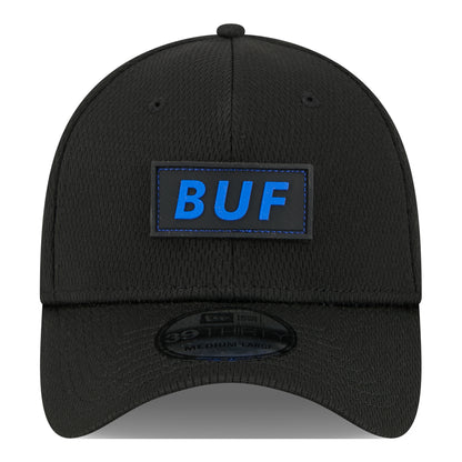 Buffalo Bills New Era 39THIRTY Buf Block Hat In Black - Front View