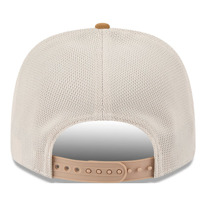 Buffalo Bills New Era 9SEVENTY Classic Logo Hat In Tan - Back View
