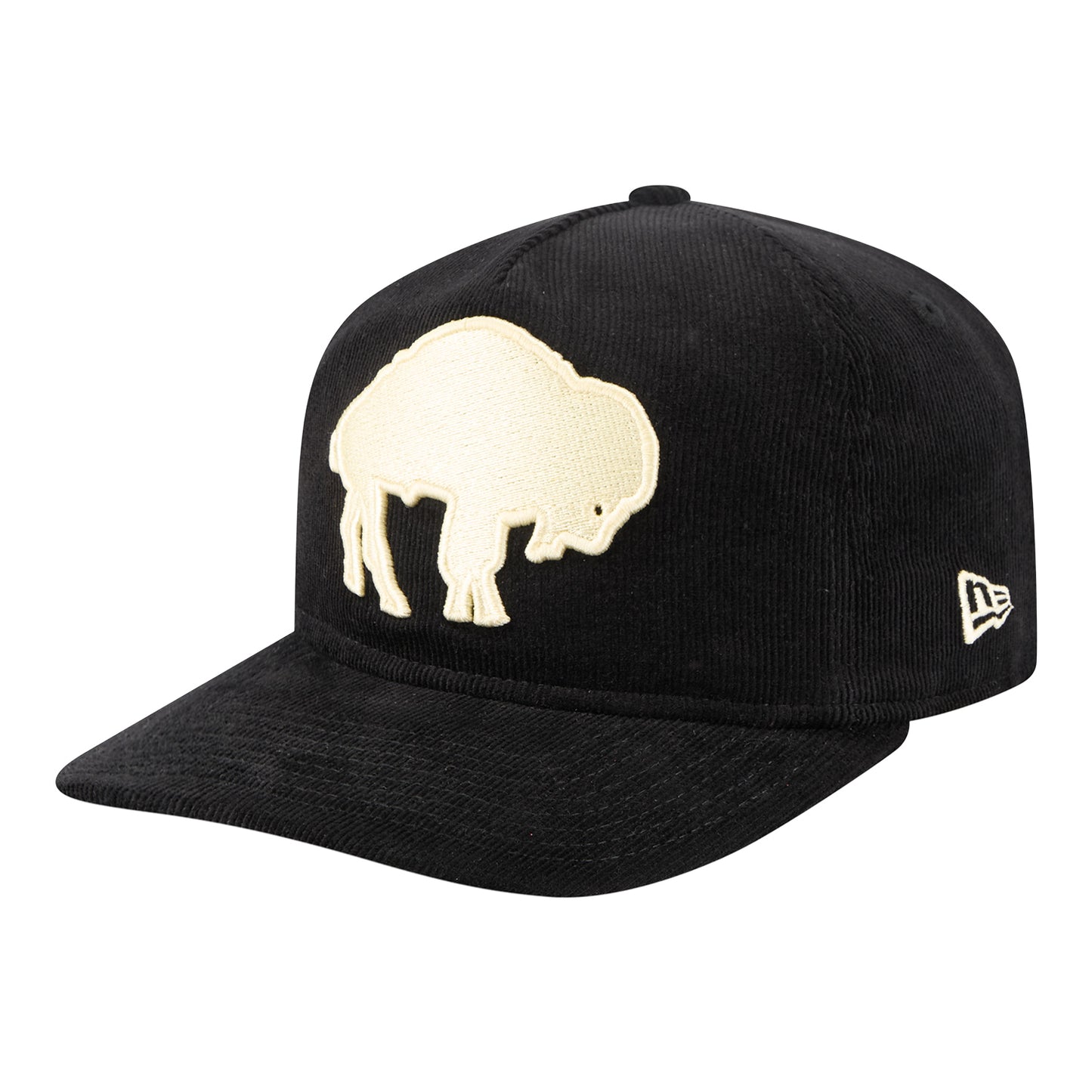 Buffalo Bills New Era Golfer Classic Nostaglic Black Hat - Front Side View