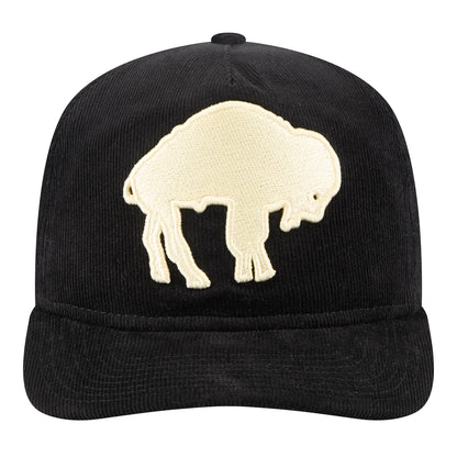 Buffalo Bills New Era Golfer Classic Nostaglic Black Hat - Front View