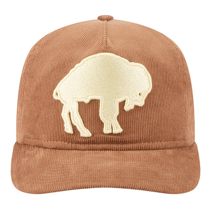 Buffalo Bills New Era Golfer Classic Nostaglic Beige Hat - Front View