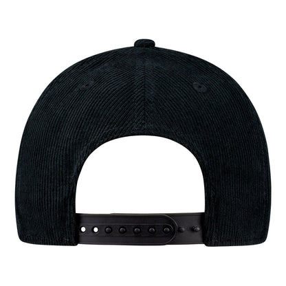 Buffalo Bills New Era 9FORTY Cord Script Hat - Black - Back View