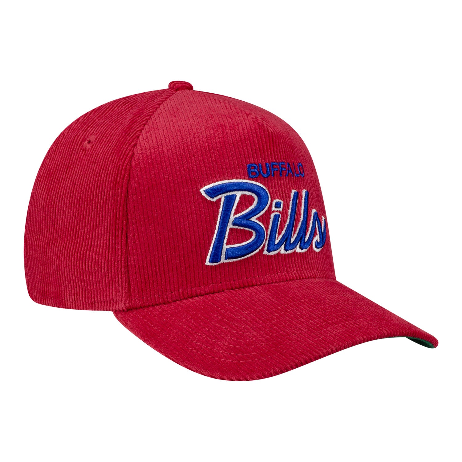 Buffalo Bills New Era 9FORTY Cord Script Hat - Red - Front Right View