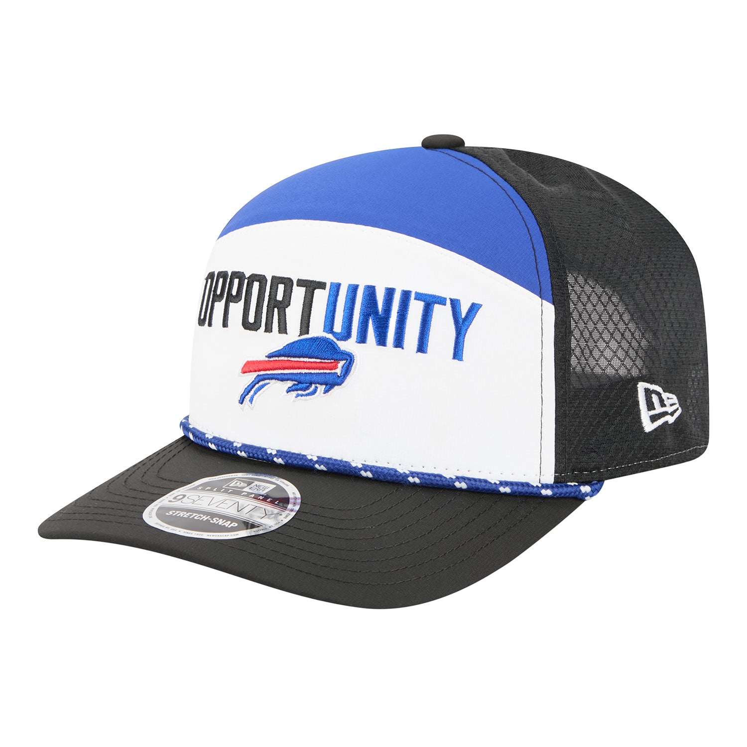 Buffalo Bills New Era 9SEVENTY 25 Inspire Change Hat In Black - Front Side View