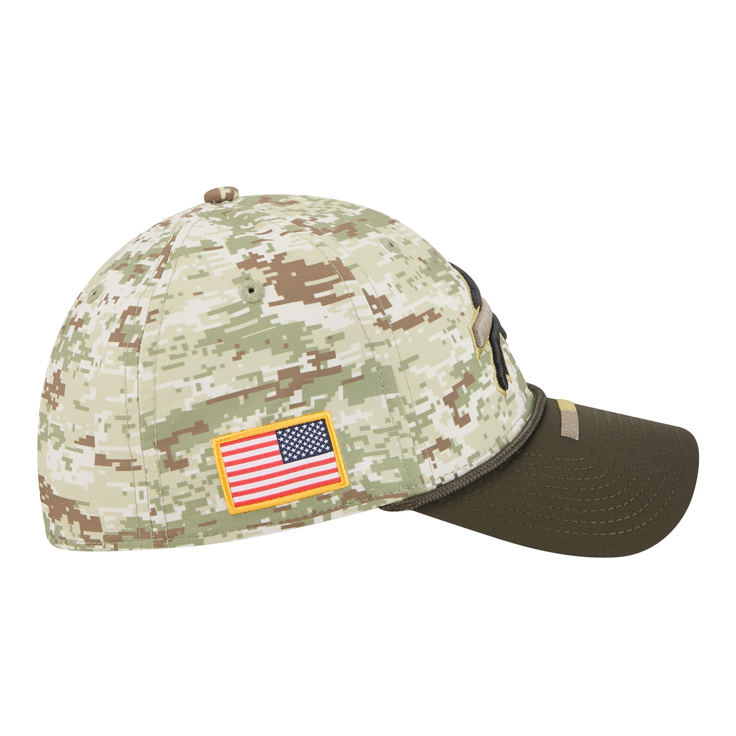Bills New Era 2025 Salute to Service 39THIRTY Flex Hat In Camouflage - Right Side View
