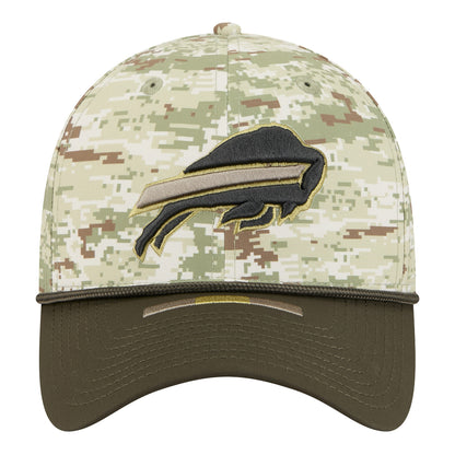 Bills New Era 2025 Salute to Service 39THIRTY Flex Hat In Camouflage - Front View