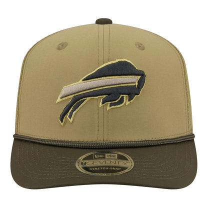Buffalo Bills New Era 2025 Salute to Service 9SEVENTY Hat In Tan - Front View
