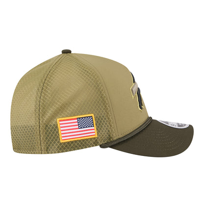 Bills New Era 2025 Salute to Service 9FORTY Adjustable Hat In Tan - Right Side View