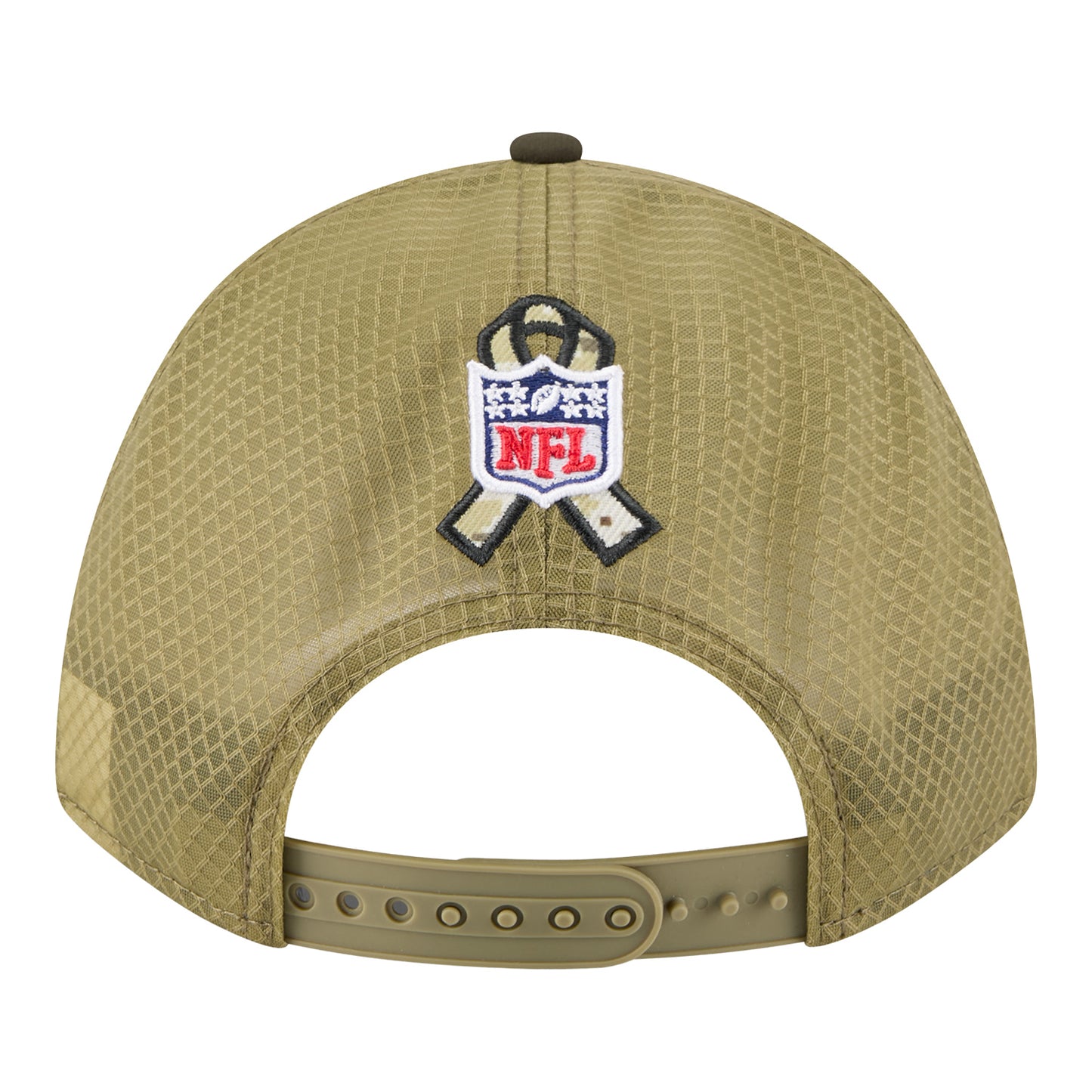 Bills New Era 2025 Salute to Service 9FORTY Adjustable Hat In Tan - Back View