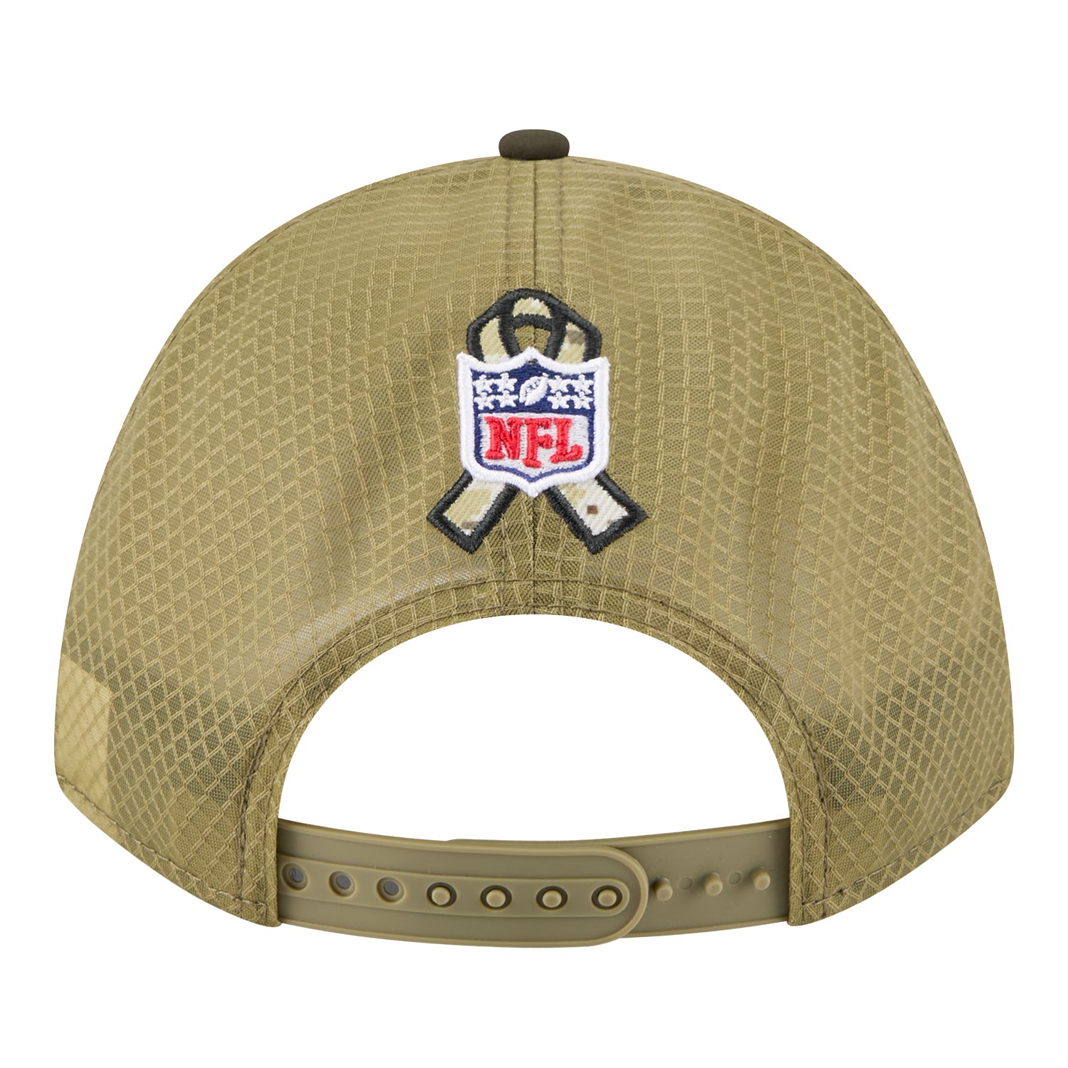 Bills New Era 2025 Salute to Service 9FORTY Adjustable Hat In Tan - Back View