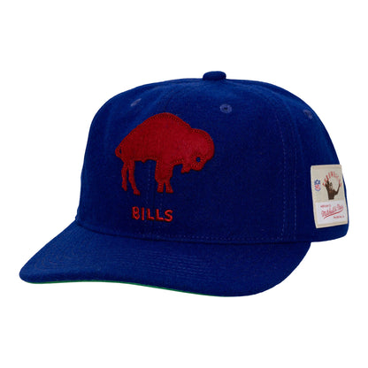 Buffalo Bills Mitchell & Ness Retro Sport Wool Strapback Hat In Blue - Front View