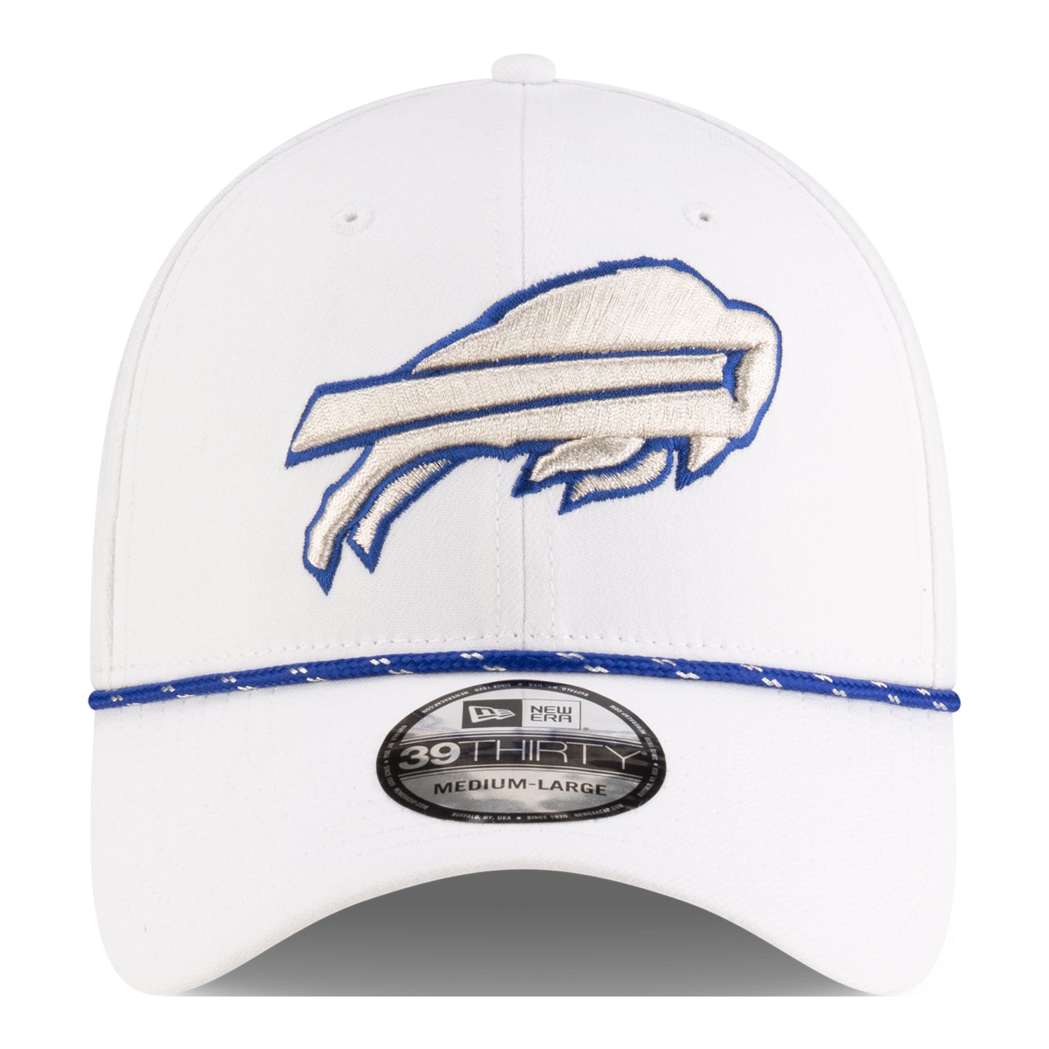 Buffalo Bills New Era 2025 Rivalry Series 39THIRTY Hat In White & Blue - Front View