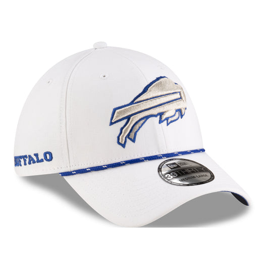 Buffalo Bills New Era 2025 Rivalry Series 39THIRTY Hat In White & Blue - Angled Right Side View