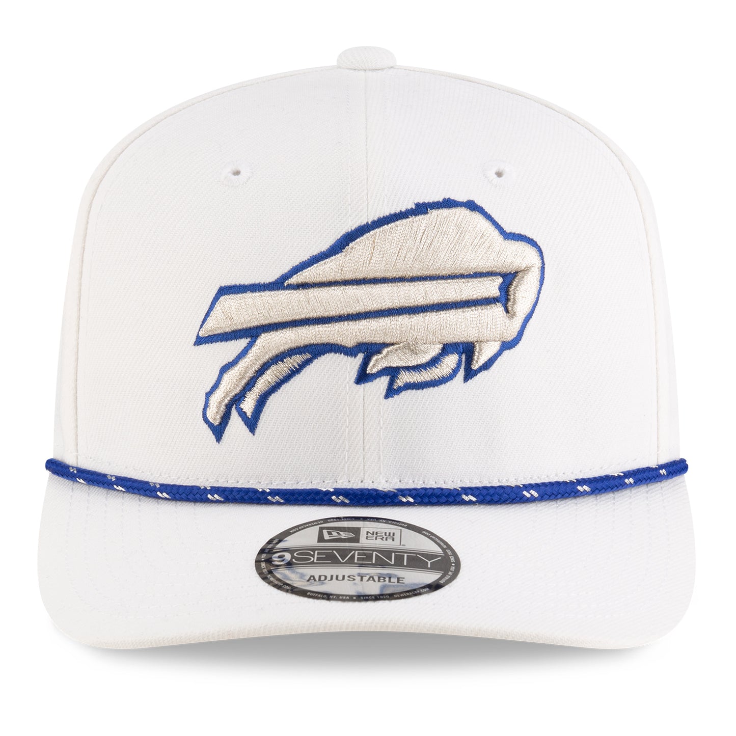 Buffalo Bills New Era 2025 Rivalry Series 9SEVENTY Hat In White & Blue - Front View