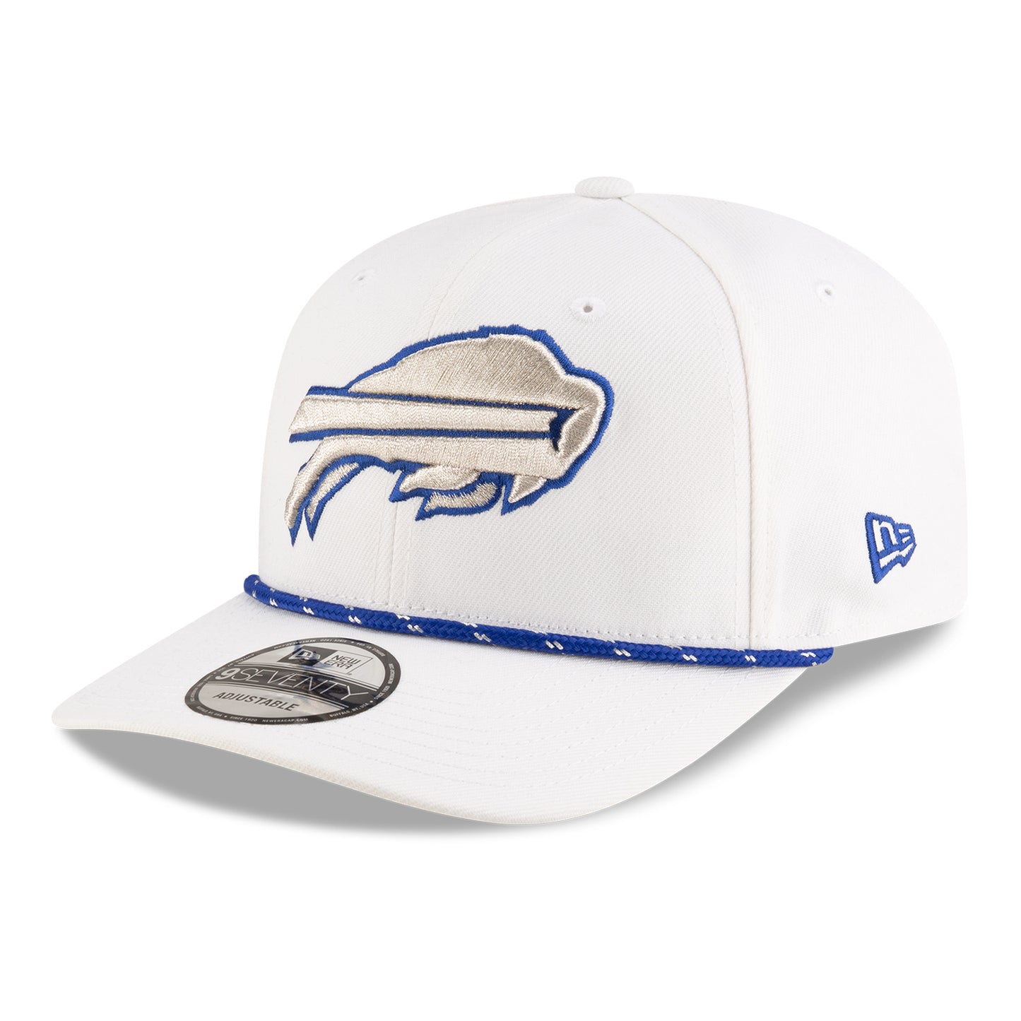 Buffalo Bills New Era 2025 Rivalry Series 9SEVENTY Hat In White & Blue - Angled Left Side View