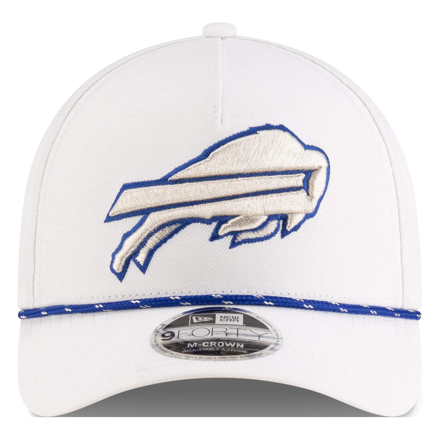 Buffalo Bills New Era 2025 Rivalry Series 9FORTY Hat In White & Blue - Front View