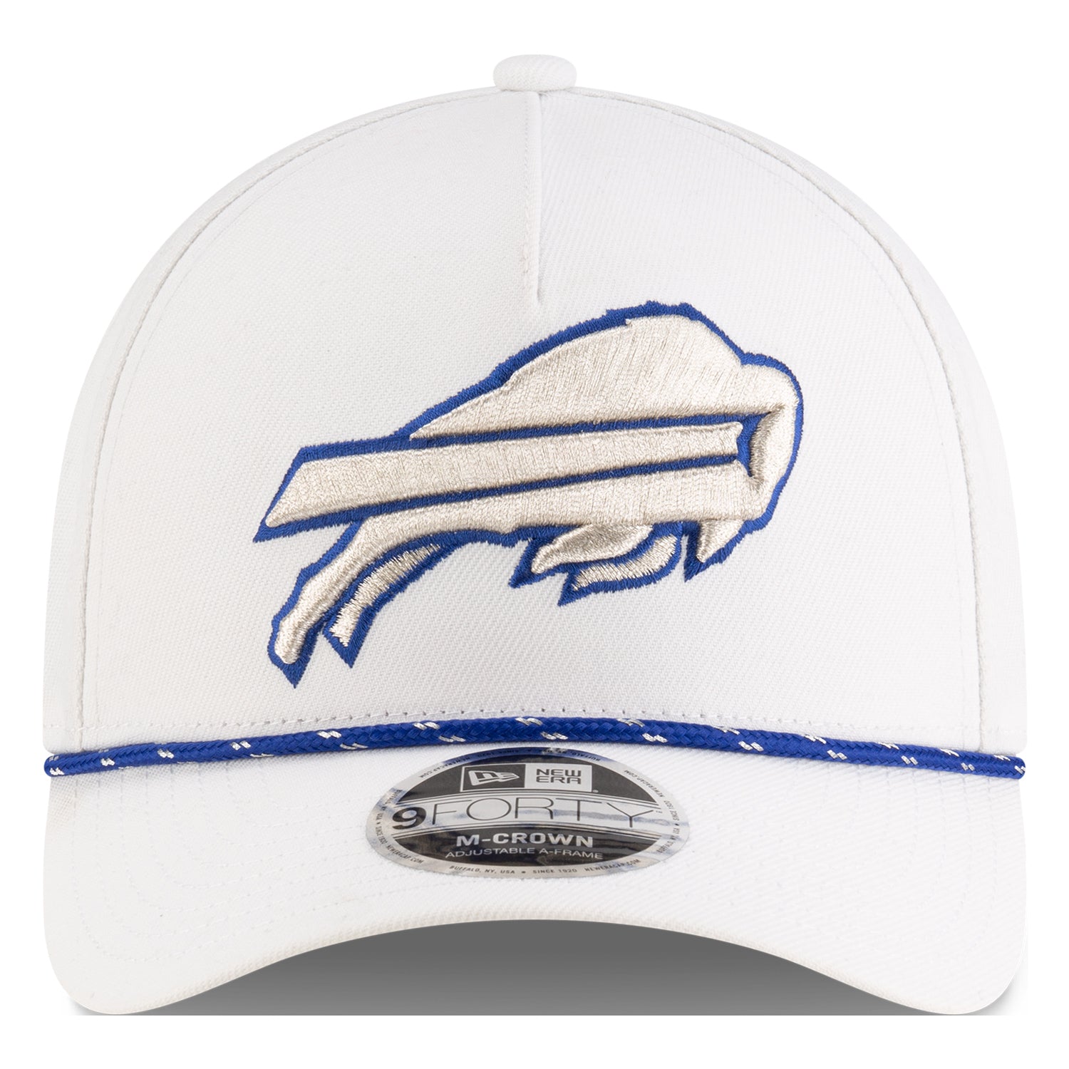 Buffalo Bills New Era 2025 Rivalry Series 9FORTY Hat In White & Blue - Front View