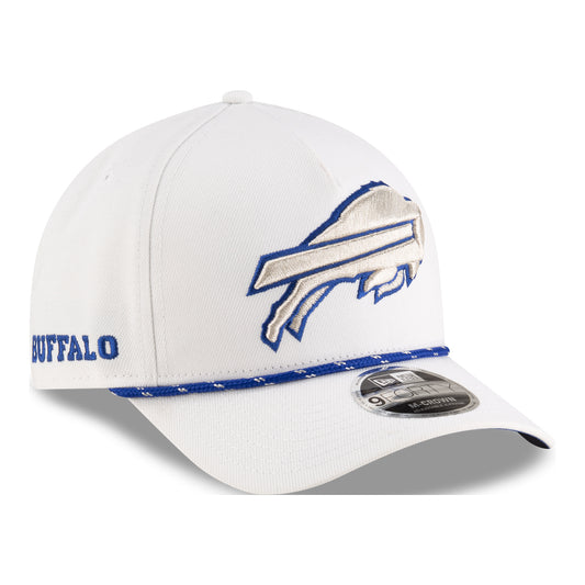 Buffalo Bills New Era 2025 Rivalry Series 9FORTY Hat In White & Blue - Angled Right Side View