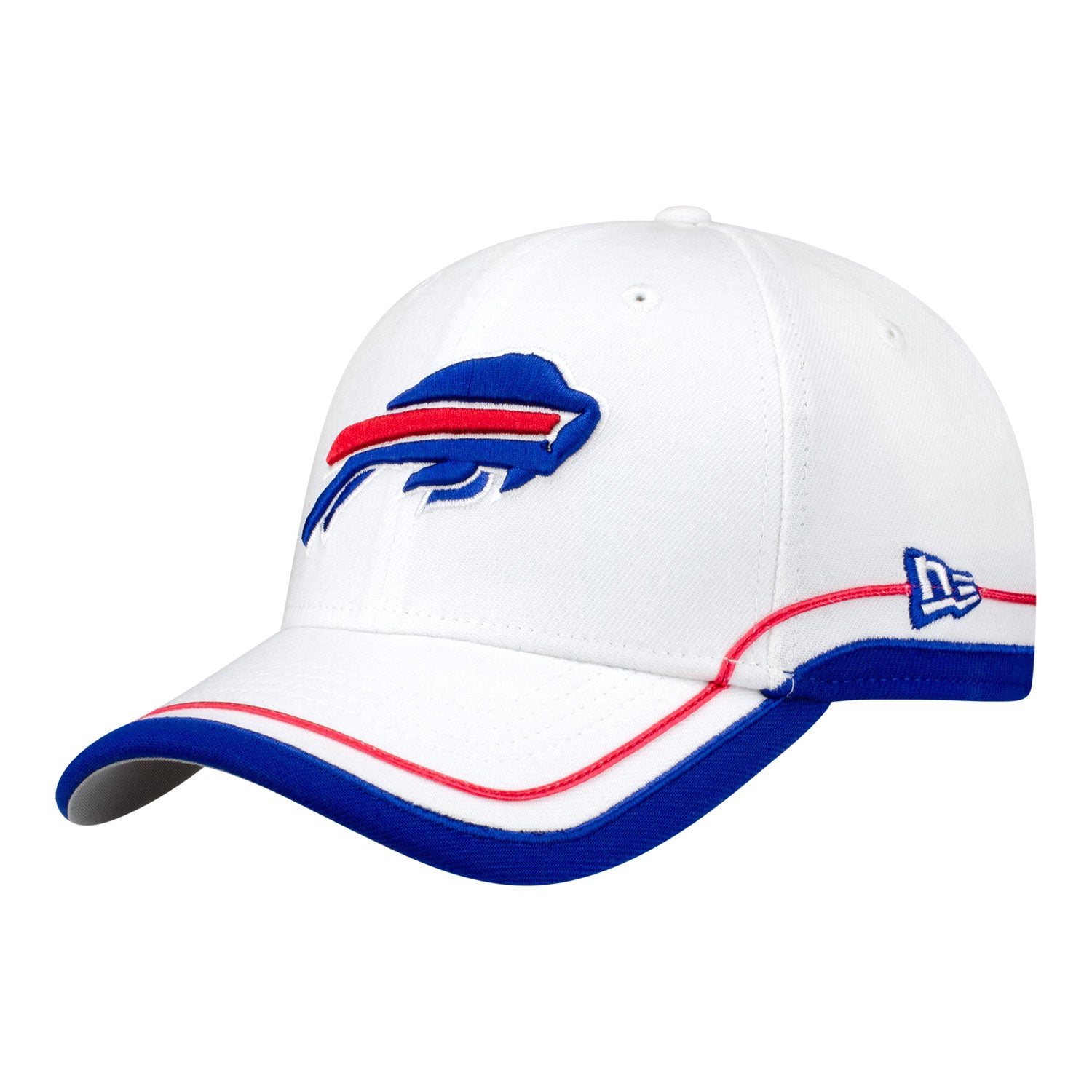 Buffalo Bills New Era 39THIRTY Striped Hat In White - Front Left View