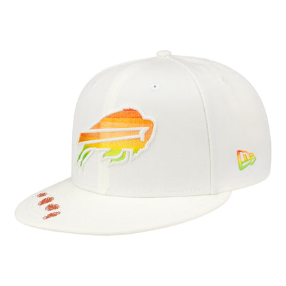 Buffalo Bills New Era 9FIFTY Ombre Buffalo Wings Hat In White - Front Left View