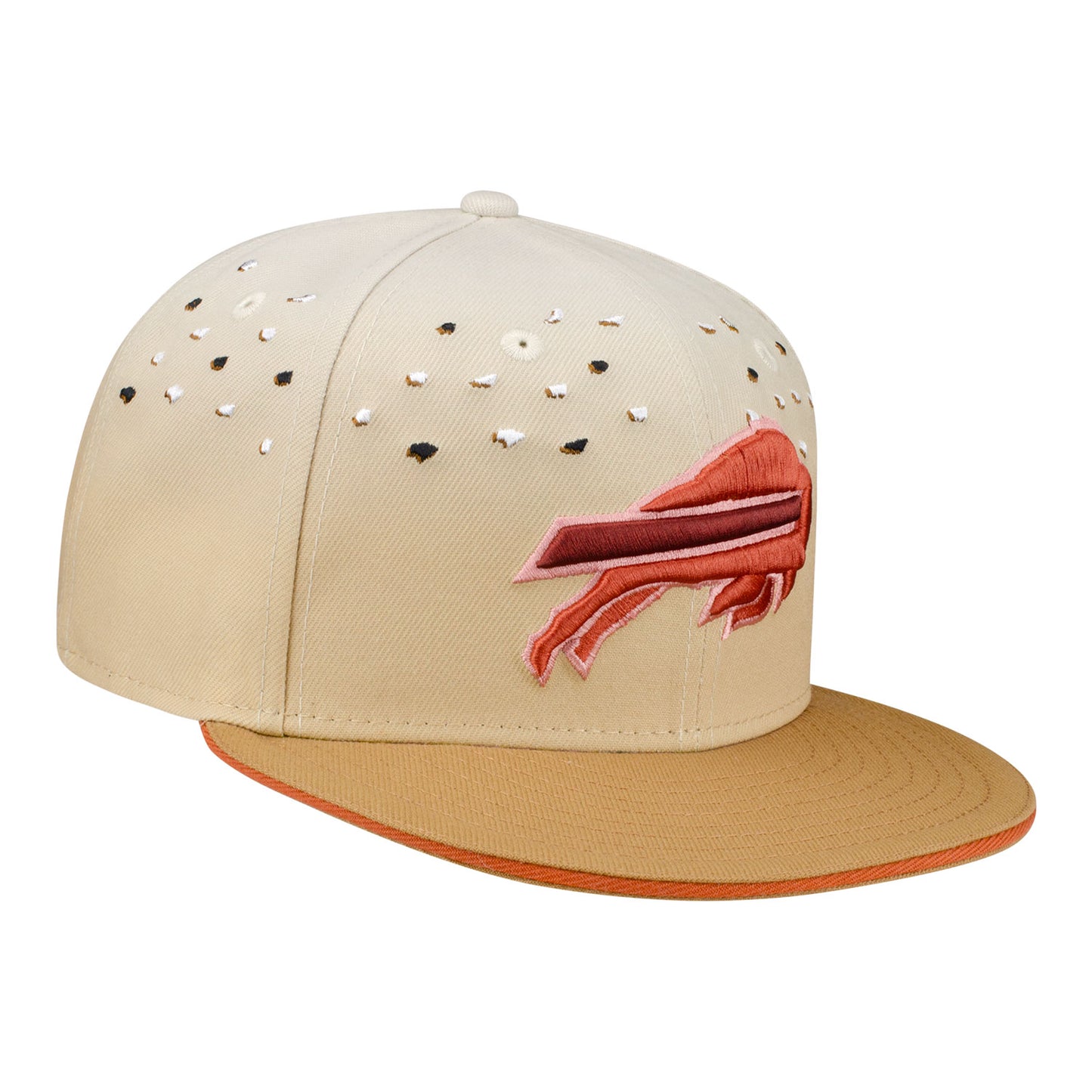 Buffalo Bills New Era 9FIFTY Beef On Weck Hat In Cream - Front Right View