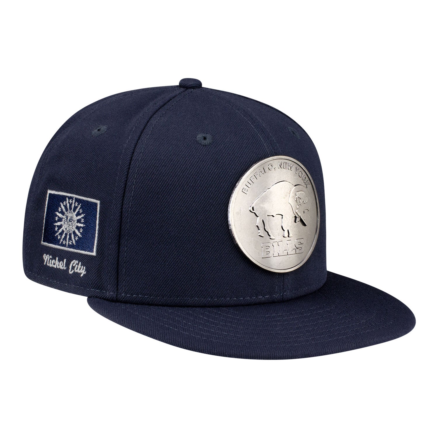 Buffalo Bills 9FIFTY Nickel City Hat In Navy - Front Right View