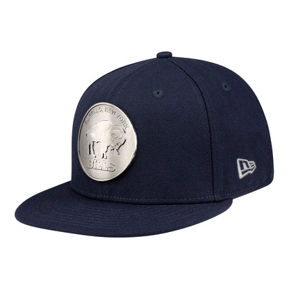 Buffalo Bills 9FIFTY Nickel City Hat In Navy - Front Left View