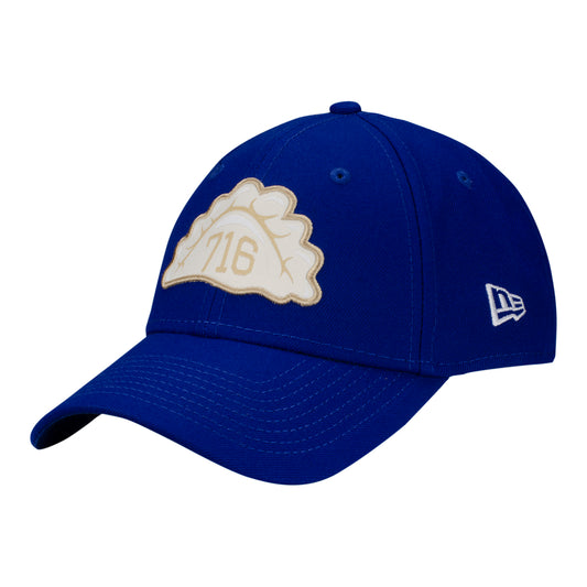 New Era Bills 9FORTY Pierogi Adjustable Hat In Blue - Front Left View