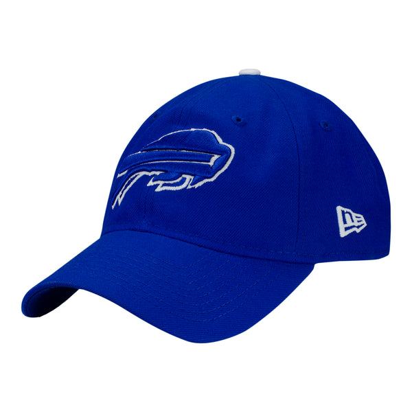 New Era Bills Primary Logo 9TWENTY Adjustable Hat In Blue - Front Left View