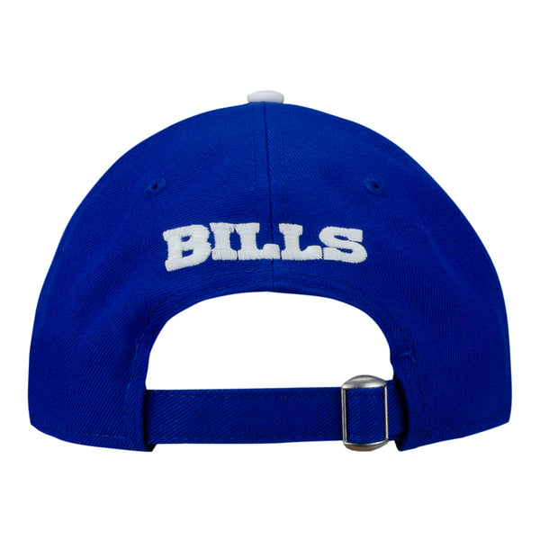 New Era Bills Primary Logo 9TWENTY Adjustable Hat In Blue - Back View