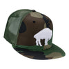 New Era Bills Camo Trucker 9FIFTY Snapback Hat In Camouflage -  Front Right View