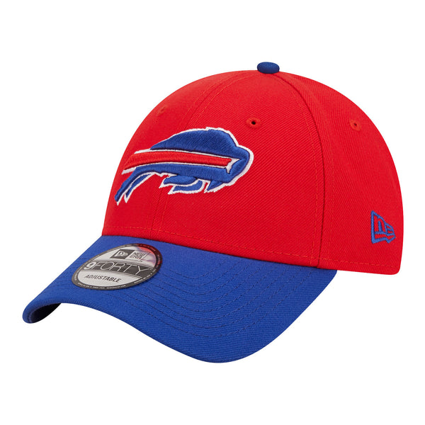 New Era Bills 9FORTY The League Adjustable Hat In Red - Front View