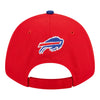 New Era Bills 9FORTY The League Adjustable Hat In Red - Back View