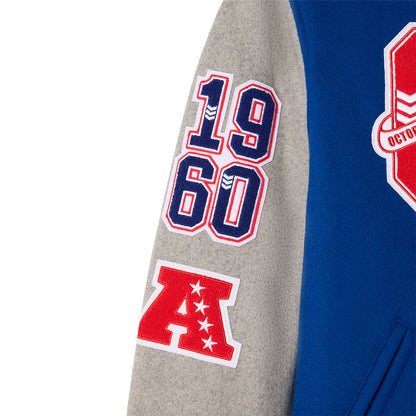 Buffalo Bills OVO Insulated Varsity Jacket In Blue - Date Patch View