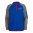 New Era Bills Team Logo 1/4 Zip Jacket In Blue - Front View