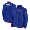Nike Buffalo Sideline Bills Coach Bomber Jacket In Blue - Front & Back View