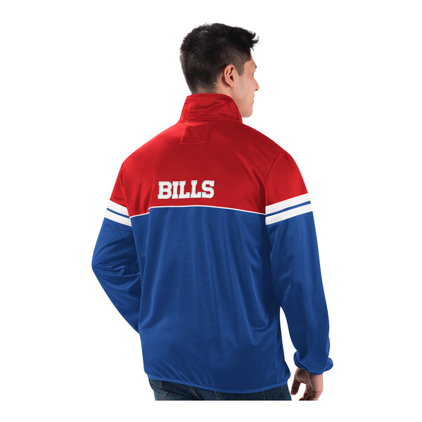 GIII Buffalo Bills Closer Track Jacket In Blue & Red - Back View