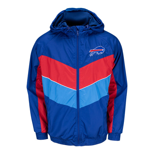 Icer Brands Buffalo Bills Chevron Full Zip Jacket In Blue & Orange - Front View