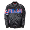 GIII Starter Bills London Mafia Exclusive Varsity Jacket In Black - Front View