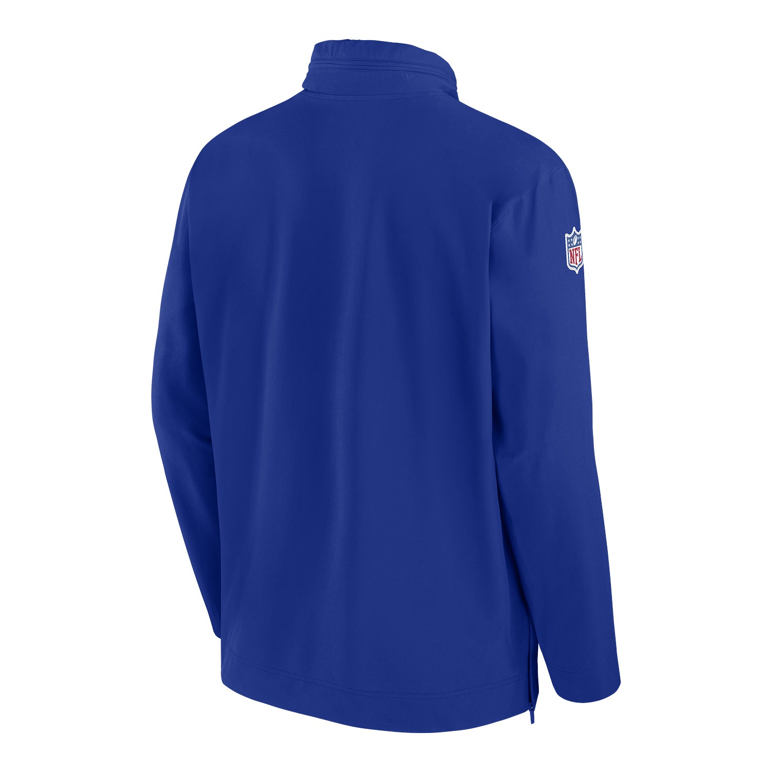 Buffalo Bills Nike Men's 1/2 Zip Jacket In Blue - Back View