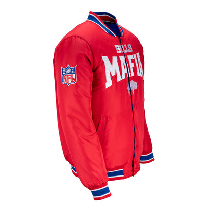 Starter Buffalo Bills Closer Reversible Satin Full-Zip Jacket In Red - Side View