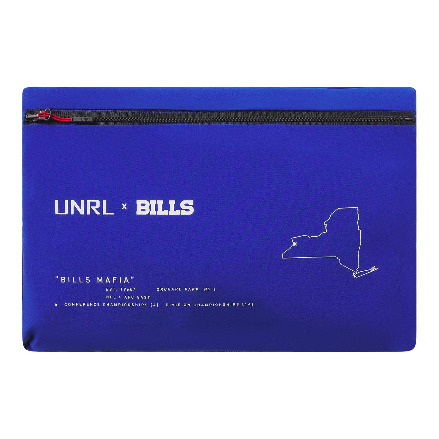 UNRL x Bills '24 Track Jacket In Blue - Pouch View