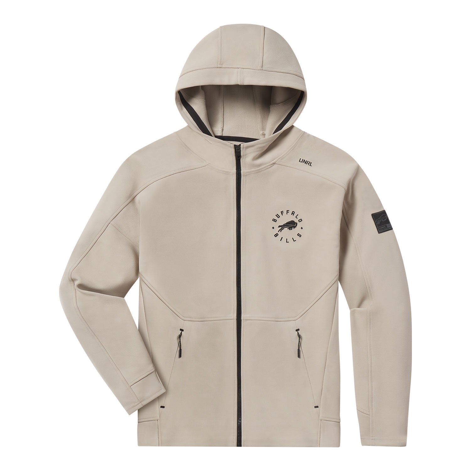 UNRL x Bills Impact Full-Zip In Tan - Front View